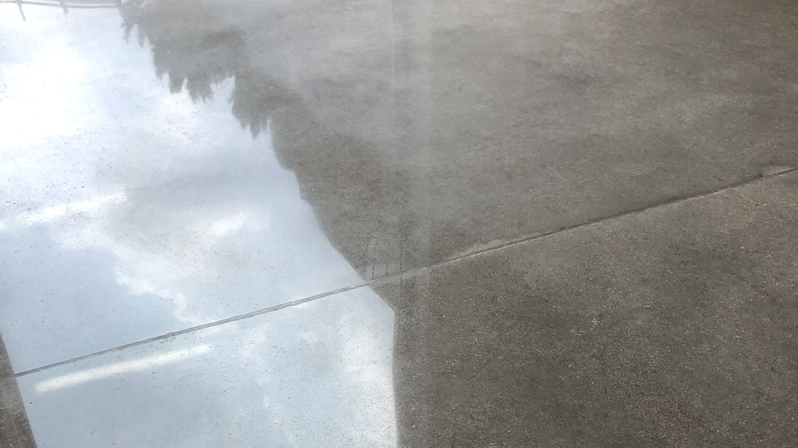 Advanced Concrete Coatings Before-After Burnisher