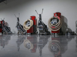 ACC warehouse floors after two years of service with frequent autoscrubbing Advanced Concrete Coatings